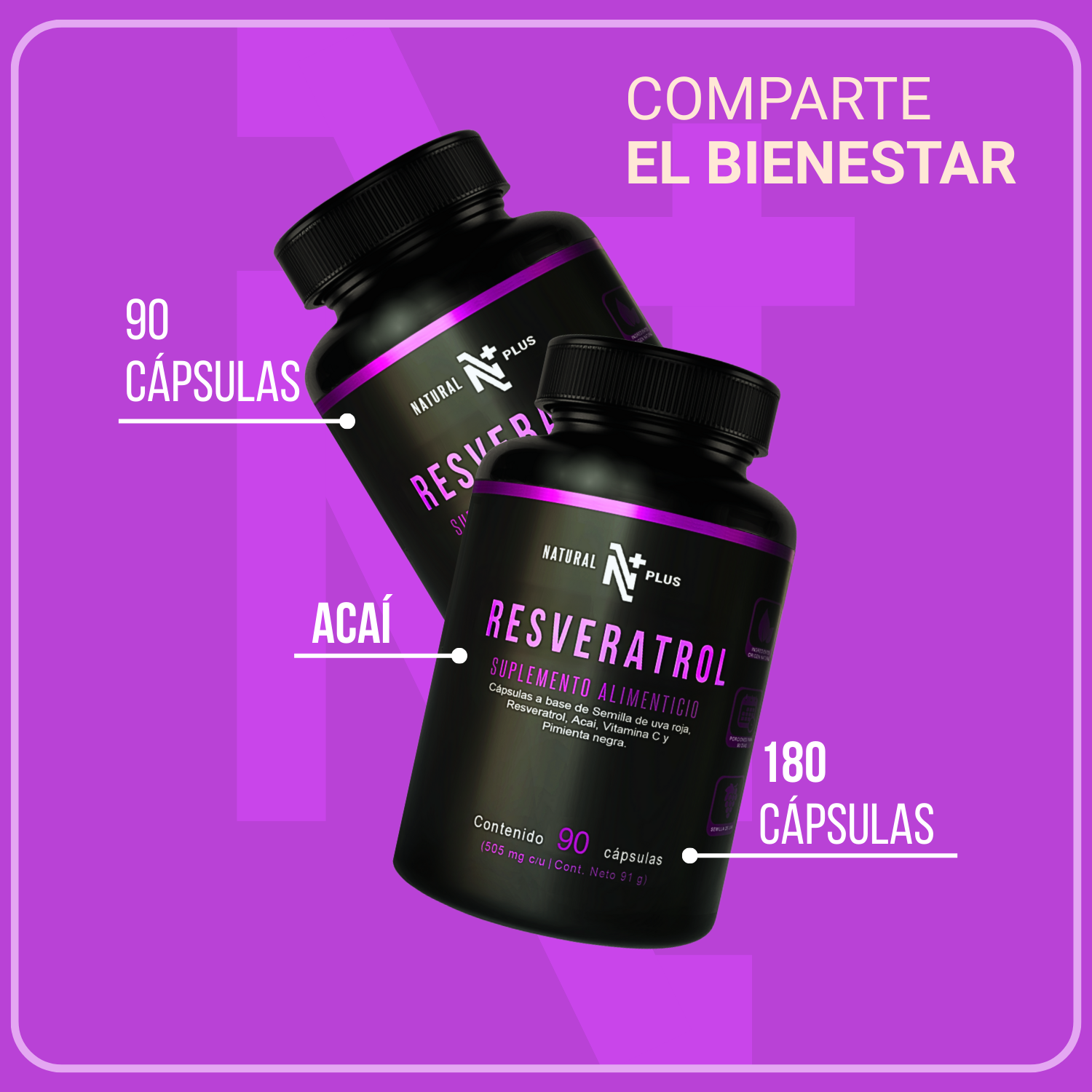 Resveratrol 90 Cápsulas