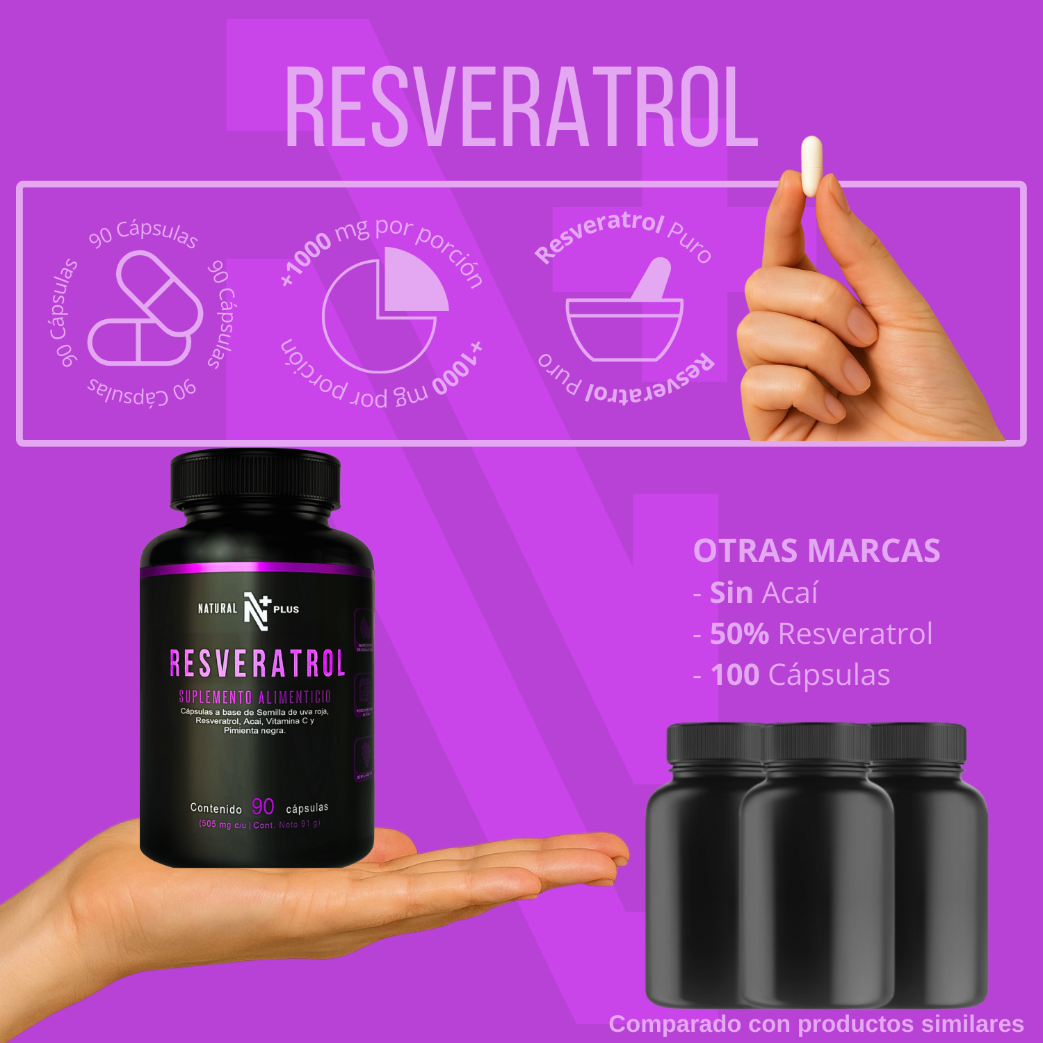 Resveratrol 90 Cápsulas