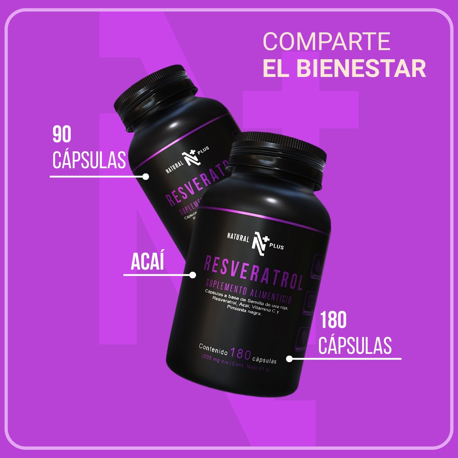 Resveratrol 180 Cápsulas