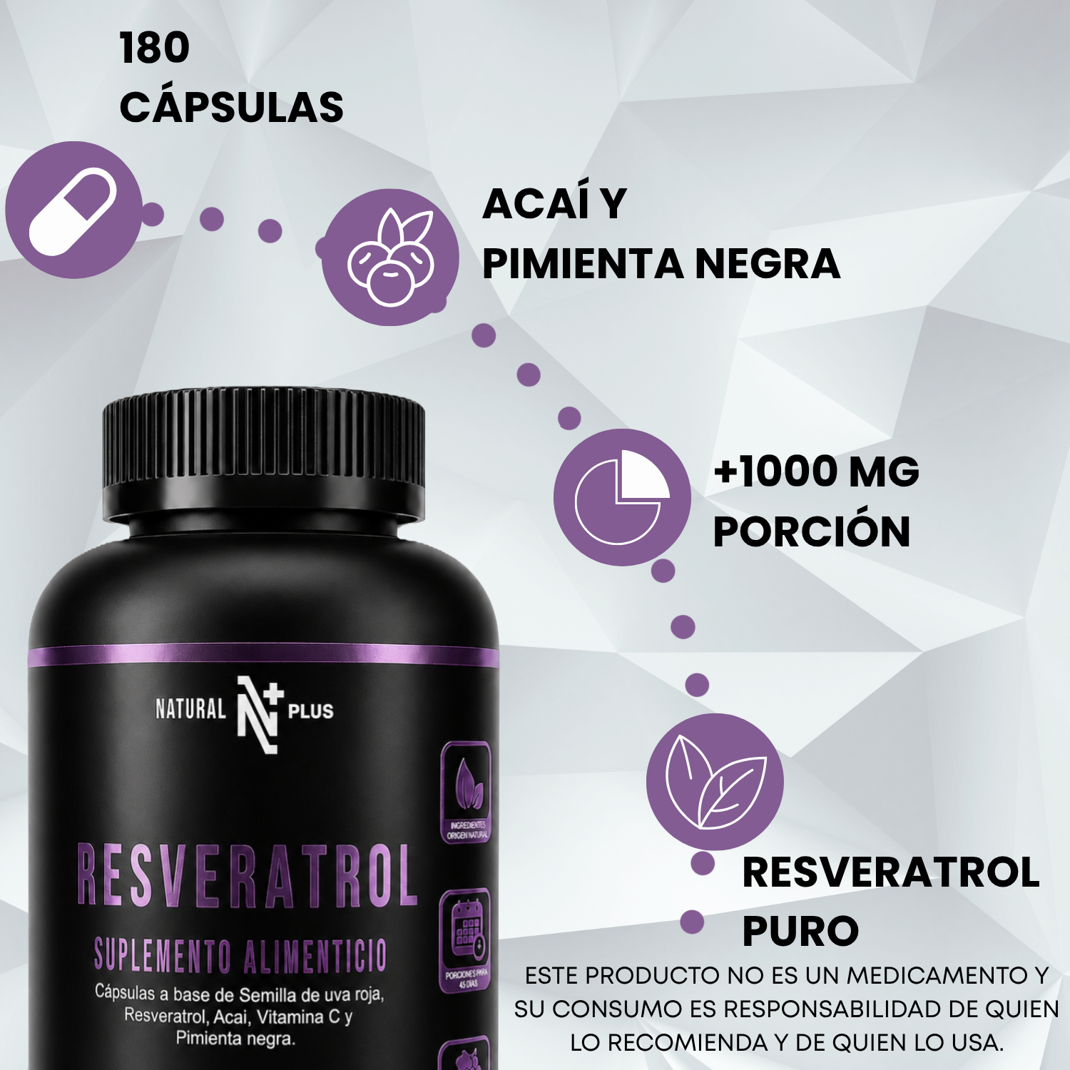 Resveratrol 90 Cápsulas