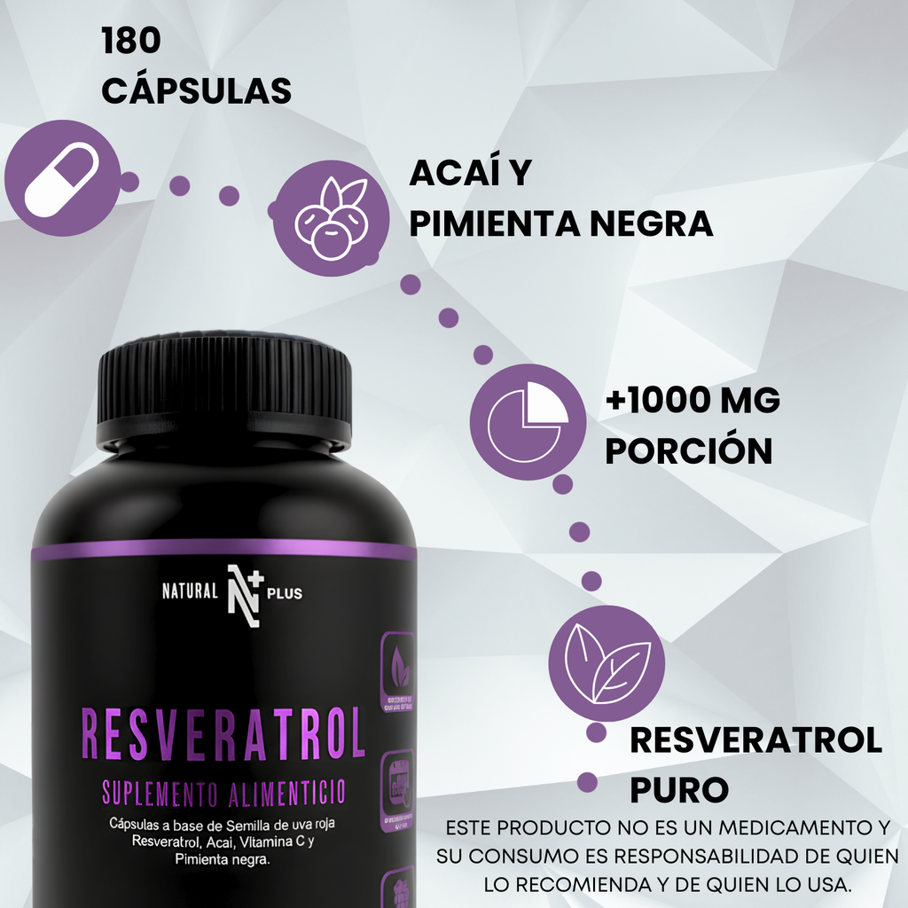 Resveratrol 180 Cápsulas