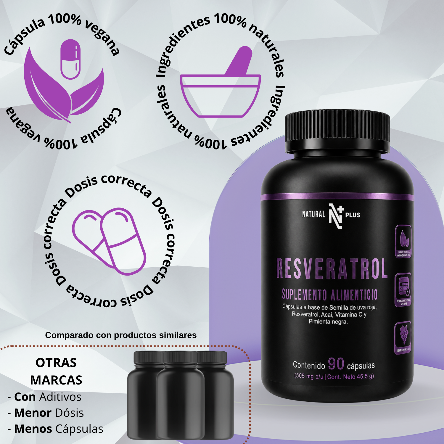 Resveratrol 90 Cápsulas