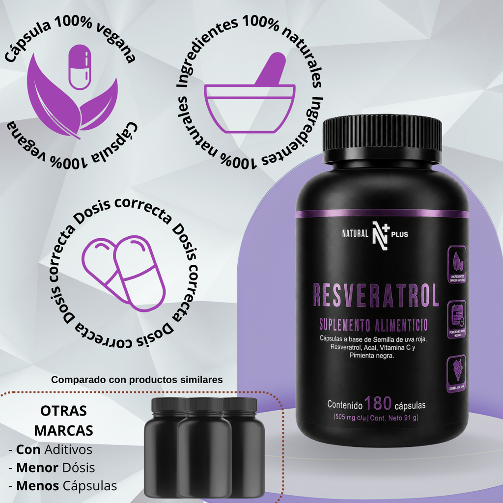 Resveratrol 180 Cápsulas