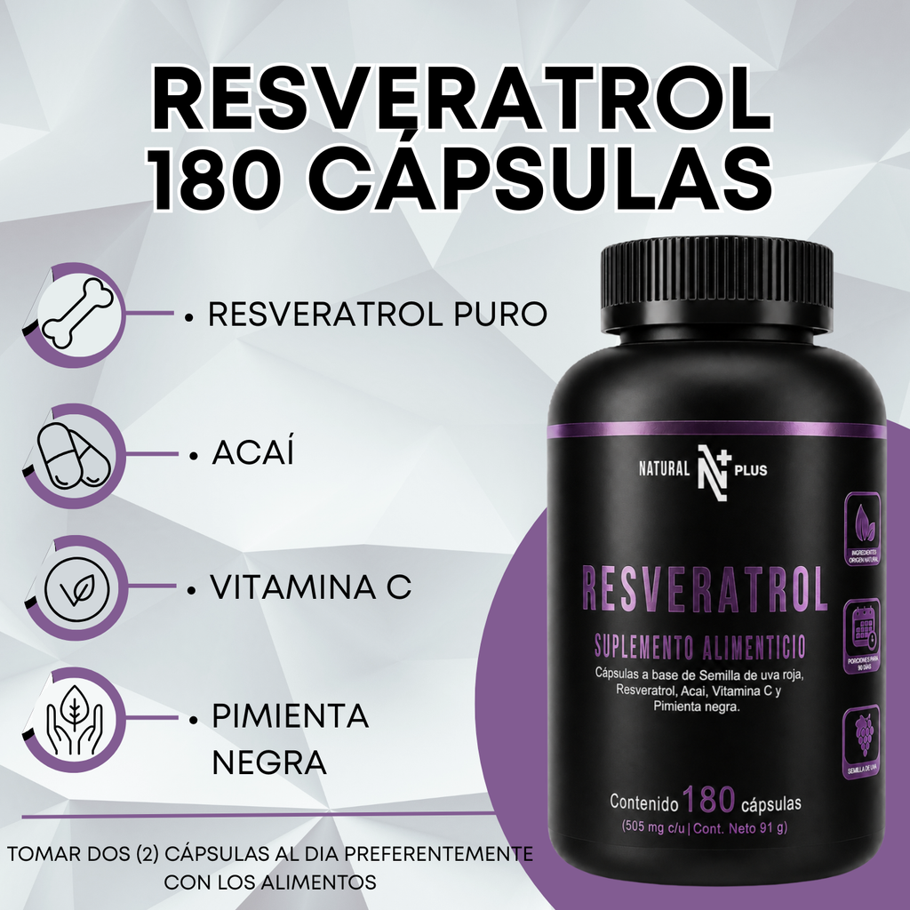 Resveratrol 180 Cápsulas