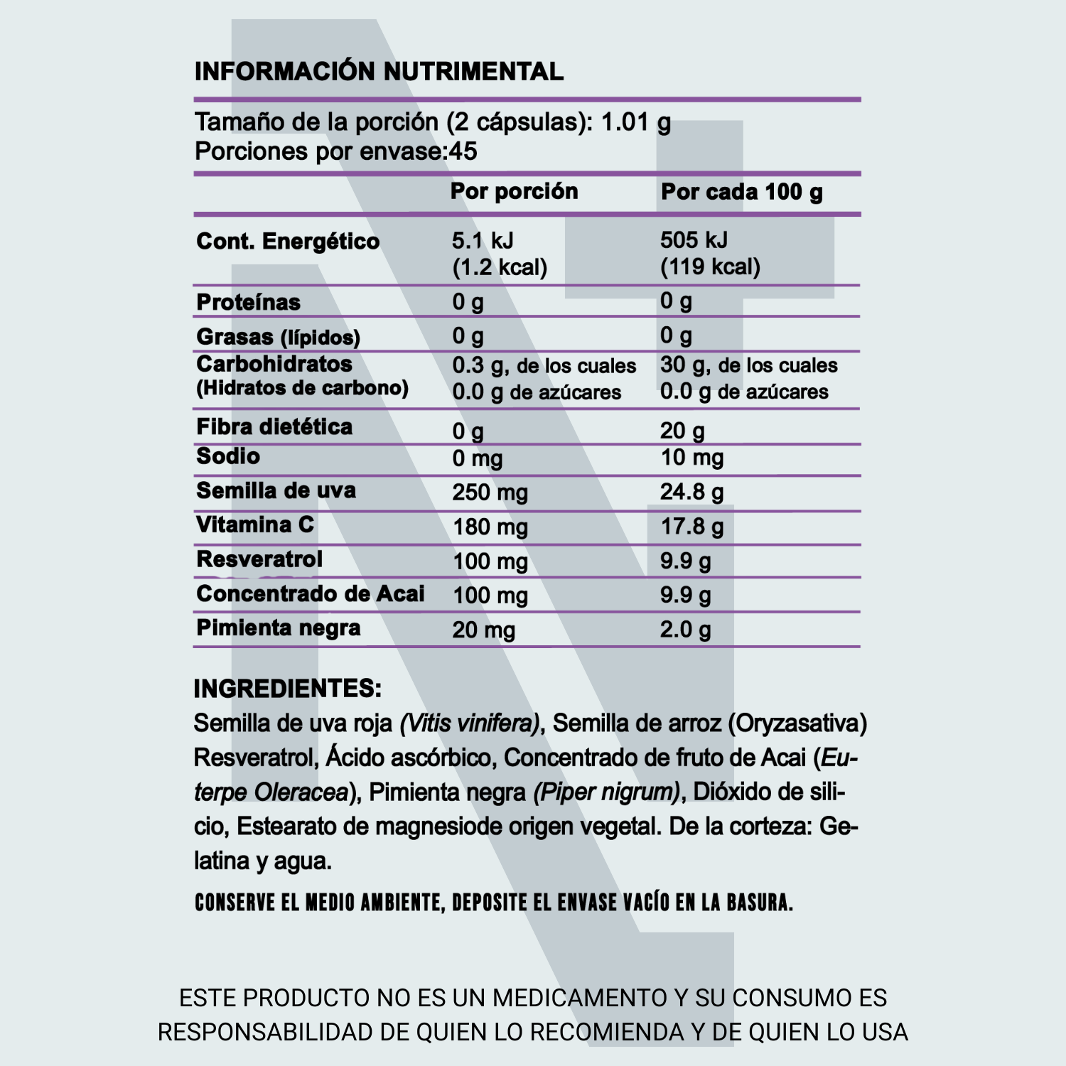 Resveratrol 90 Cápsulas