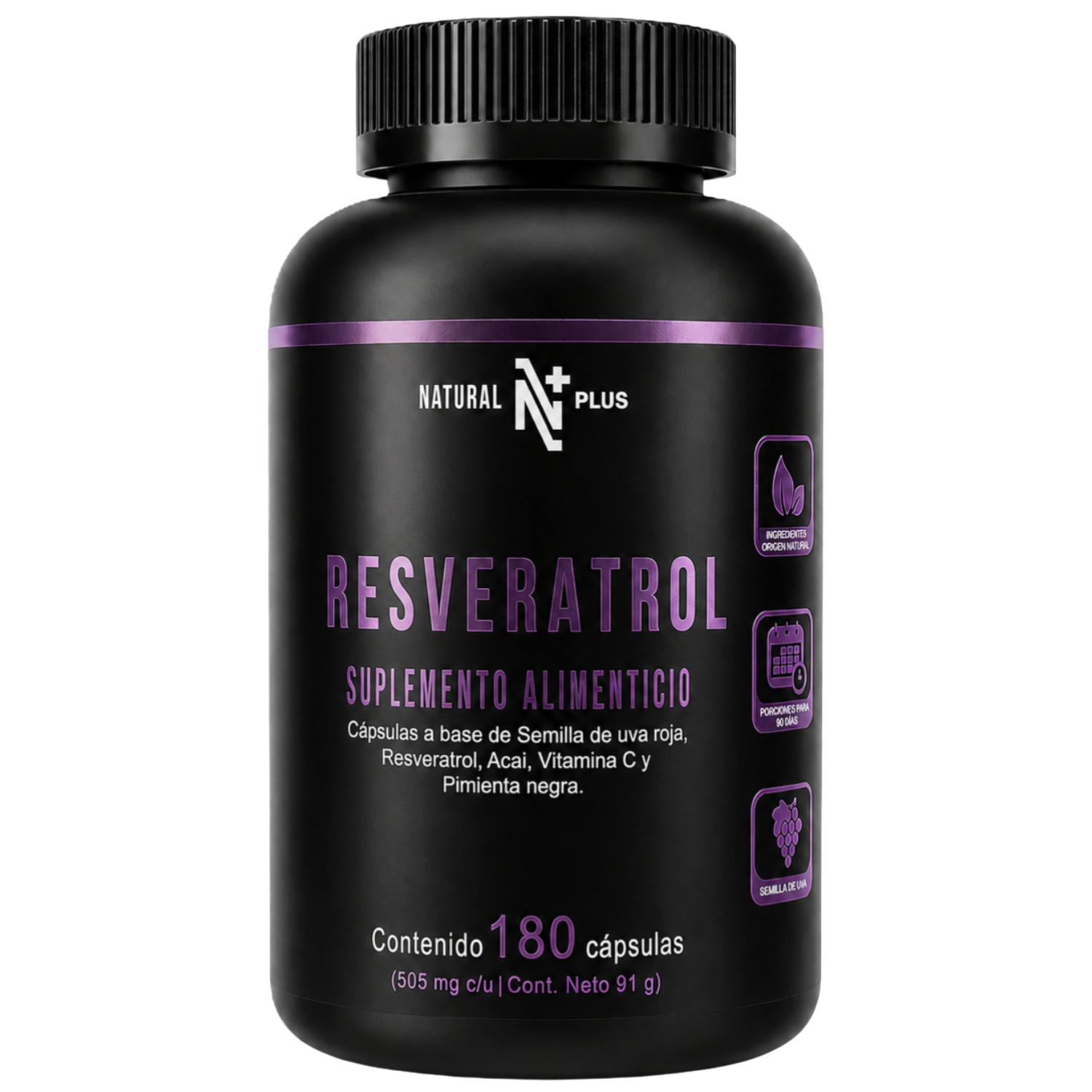 Resveratrol 180 Cápsulas