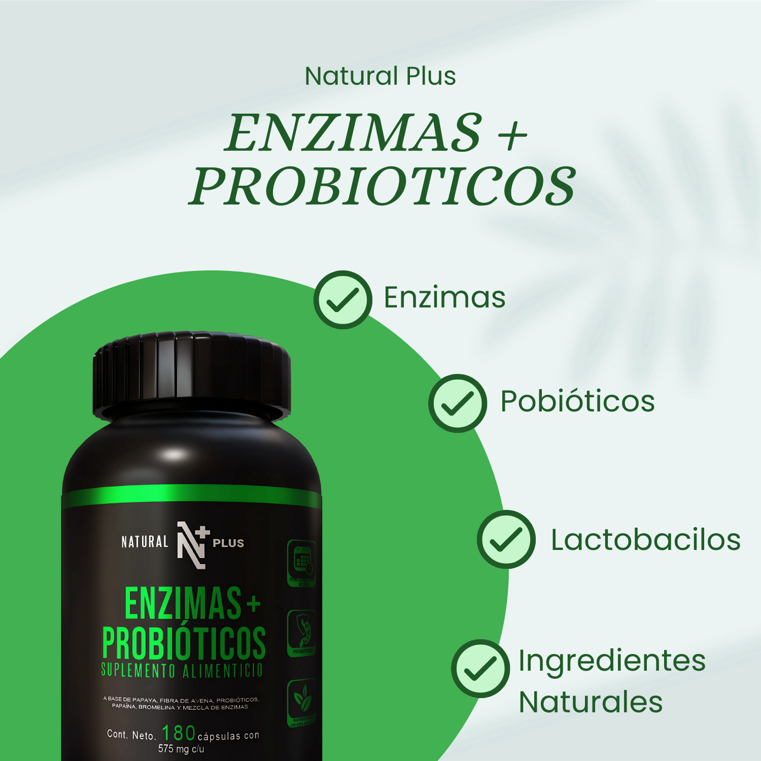Enzimas + Probióticos 180 Cápsulas