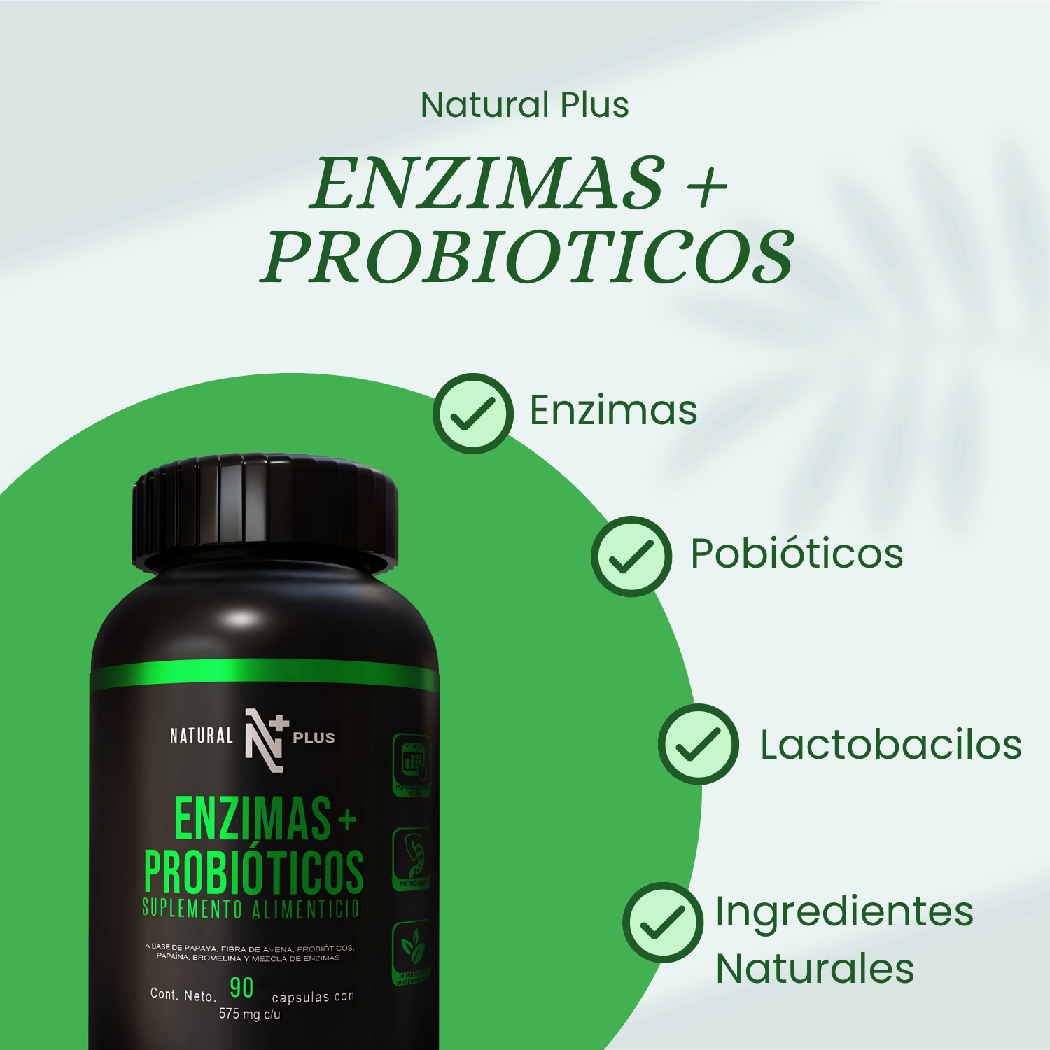 Enzimas + Probióticos 90 Cápsulas