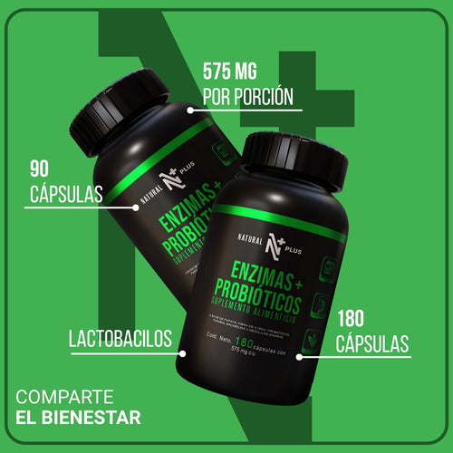 Enzimas + Probióticos 180 Cápsulas