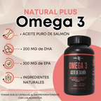 Suplemento Omega 3 de salmón en cápsulas softgel